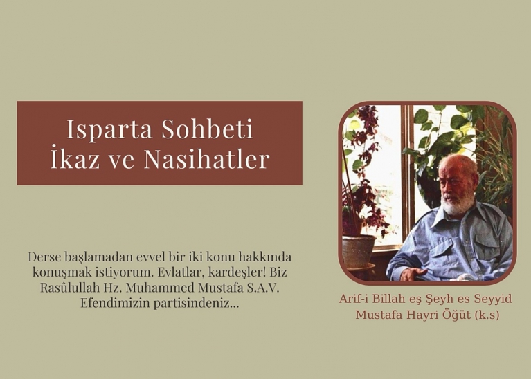 Arif-i Billah Hayri Baba Hazretlerinin Isparta Sohbeti