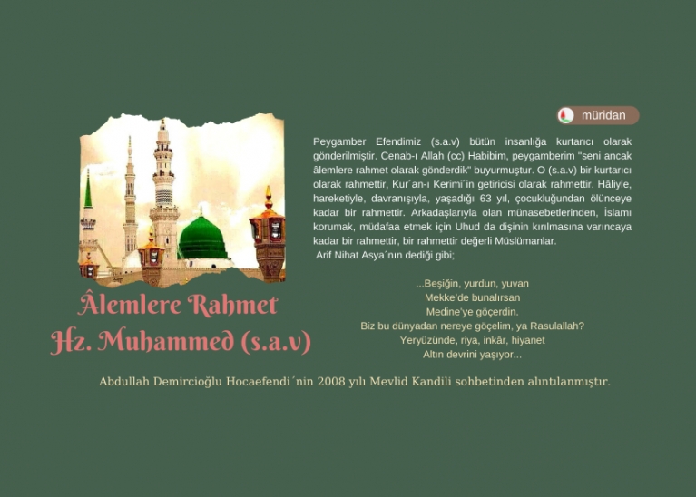 lemlere Rahmet Hz. Muhammed (s.a.v) 