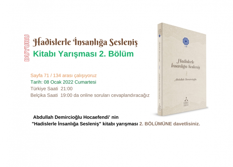 Hadislerle nsanla Sesleni Kitab YARIMASI 2. Blm