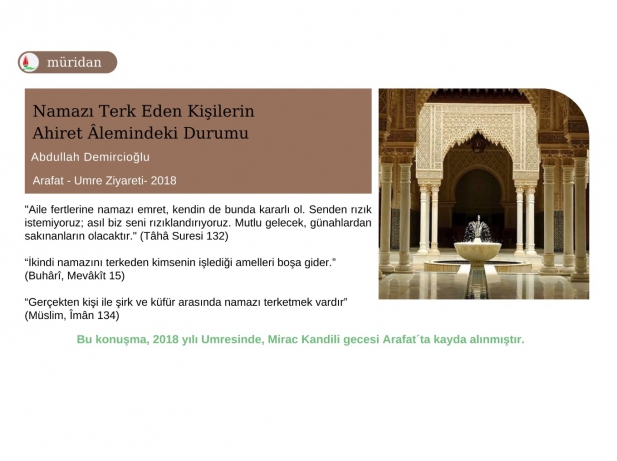 Namaz Terk Eden Kiilerin Ahiret Alemindeki Durumu