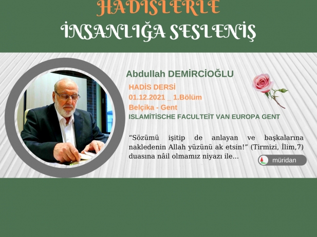 Abdullah Demirciolu - Hadis Dersi 01.12.2021 (1.Blm)