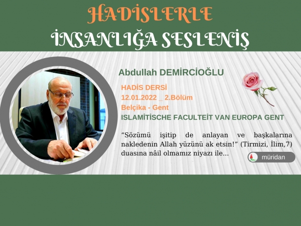 Abdullah Demirciolu - Hadis Dersi 12.01.2022 (2.Blm)