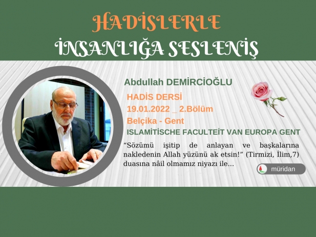 Abdullah Demirciolu - Hadis Dersi 19.01.2022 (2.Blm)