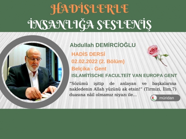 Abdullah Demirciolu Hadis Dersi - 02.02.2022 (2. Blm)