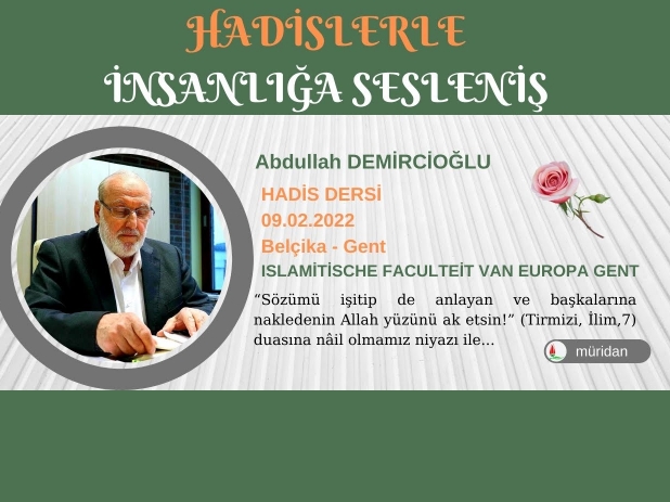 Abdullah Demirciolu - Hadis Dersi 09.02.2022