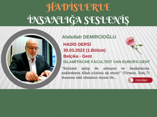 Abdullah Demirciolu - Hadis Dersi 30.03.2022 (1.Blm)