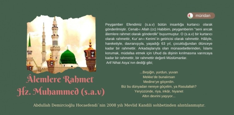 Âlemlere Rahmet Hz. Muhammed (s.a.v) 