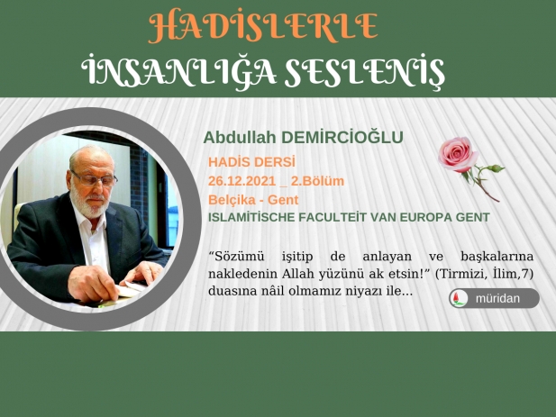 Abdullah Demircioğlu - Hadis Dersi 26.12.2021 (2.Bölüm)