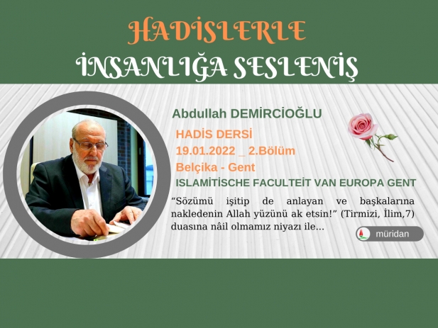 Abdullah Demircioğlu - Hadis Dersi 19.01.2022 (2.Bölüm)