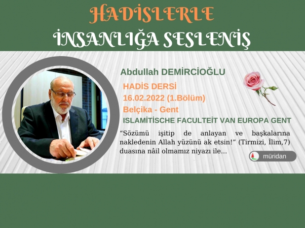 Abdullah Demircioğlu - Hadis Dersi 16.02.2022 (1.Bölüm)